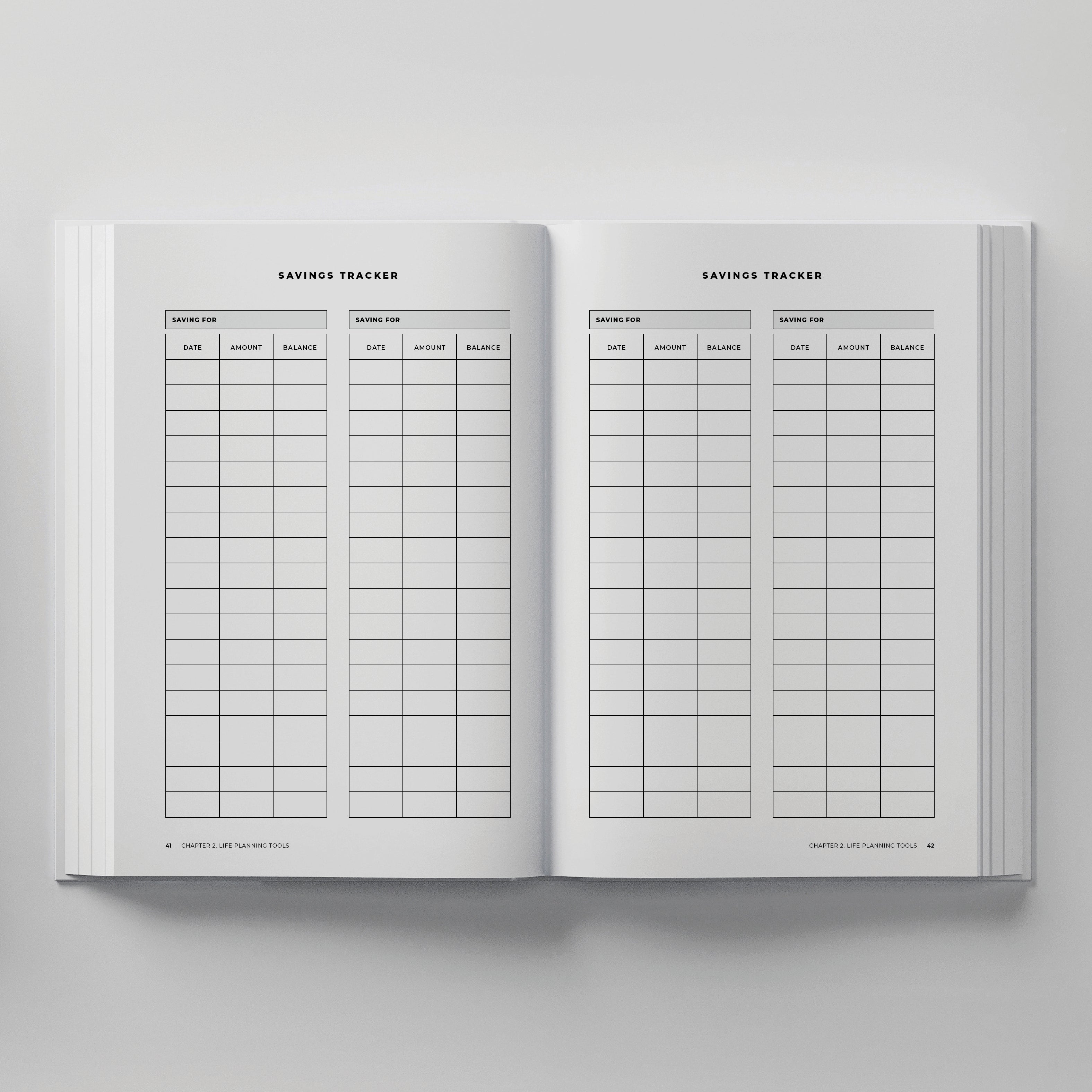 Truly Amor Weekly Life Planner savings Pages